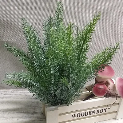 40 см 5 вилок искусственная трава букет зеленых пластиковых растений листья для