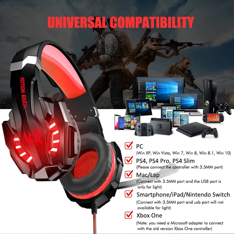 Aaliyah GS900 Автомобильная компьютер Игровые наушники с микрофон бас гарнитура для xbox