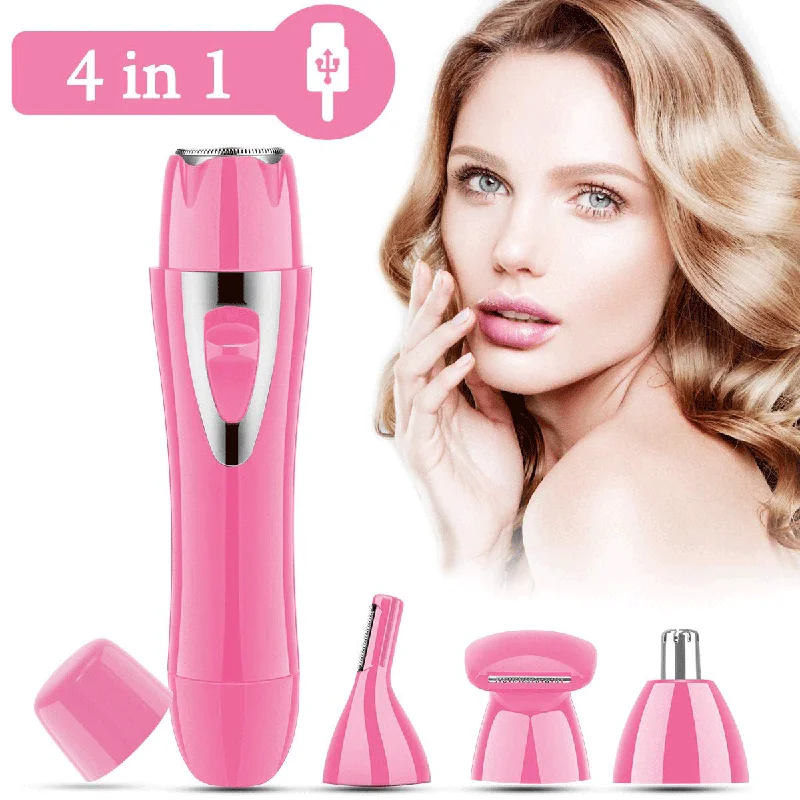 

4 In 1 Bikini Electric Epilator For Women Hair Removal Device Body Hair Removal Machine Facial Epilator Electric Shaver Woman