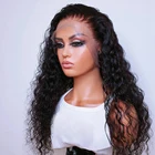 Афро кудрявые синтетические парики Kryssma, черные передние парики на сетке для женщин, бесклеевые термостойкие парики из длинных вьющихся волос