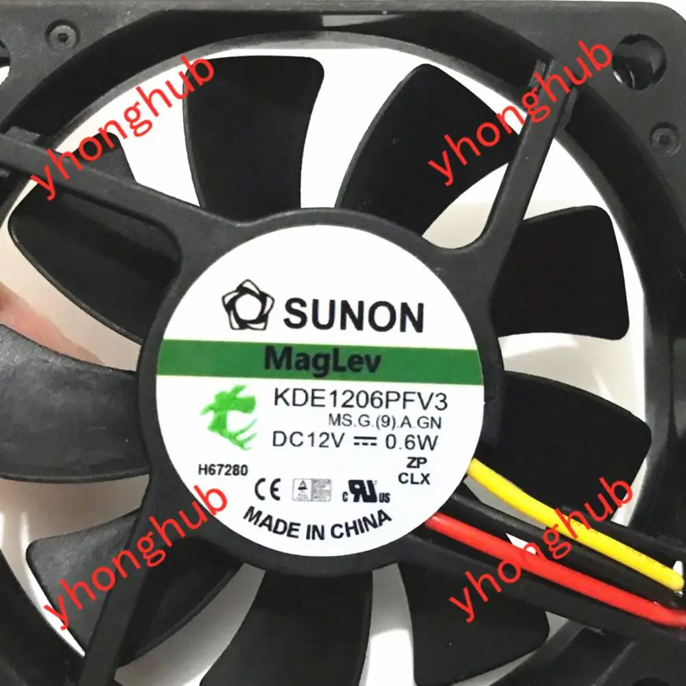 SUNON KDE1206PFV3 AC/DC 12V 0 6 W 3-провод 60x60x10 мм Сервер вентилятор охлаждения | Компьютеры и