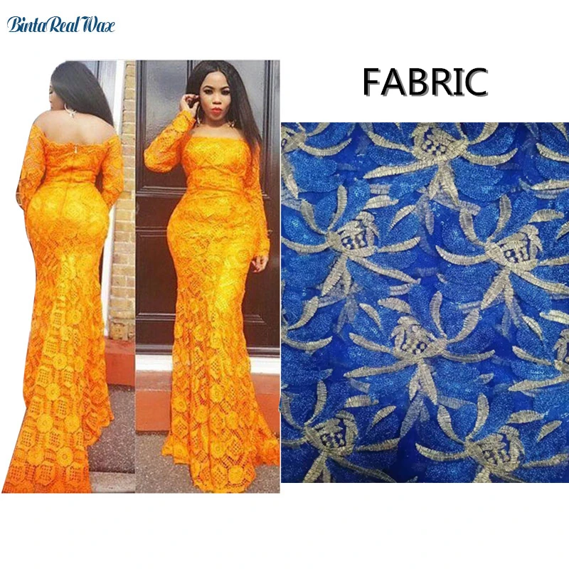 Африканские кружевные платья для женщин Bazin Riche вышитые длинные русалки размера