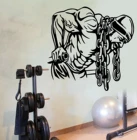 Виниловые настенные наклейки на тему спорта для тренажерного зала, для интерьера, арт-деко, обои для бодибилдинга, мускулистый вес, классные наклейки на стену для домашнего декора