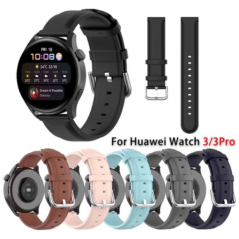 

Leather Strap For Huawei Watch 3 Pro Bracelet band 22mm Wrist Strap for huawei watch 3 / GT 2 Pro / GT 46mm 42mm watchband