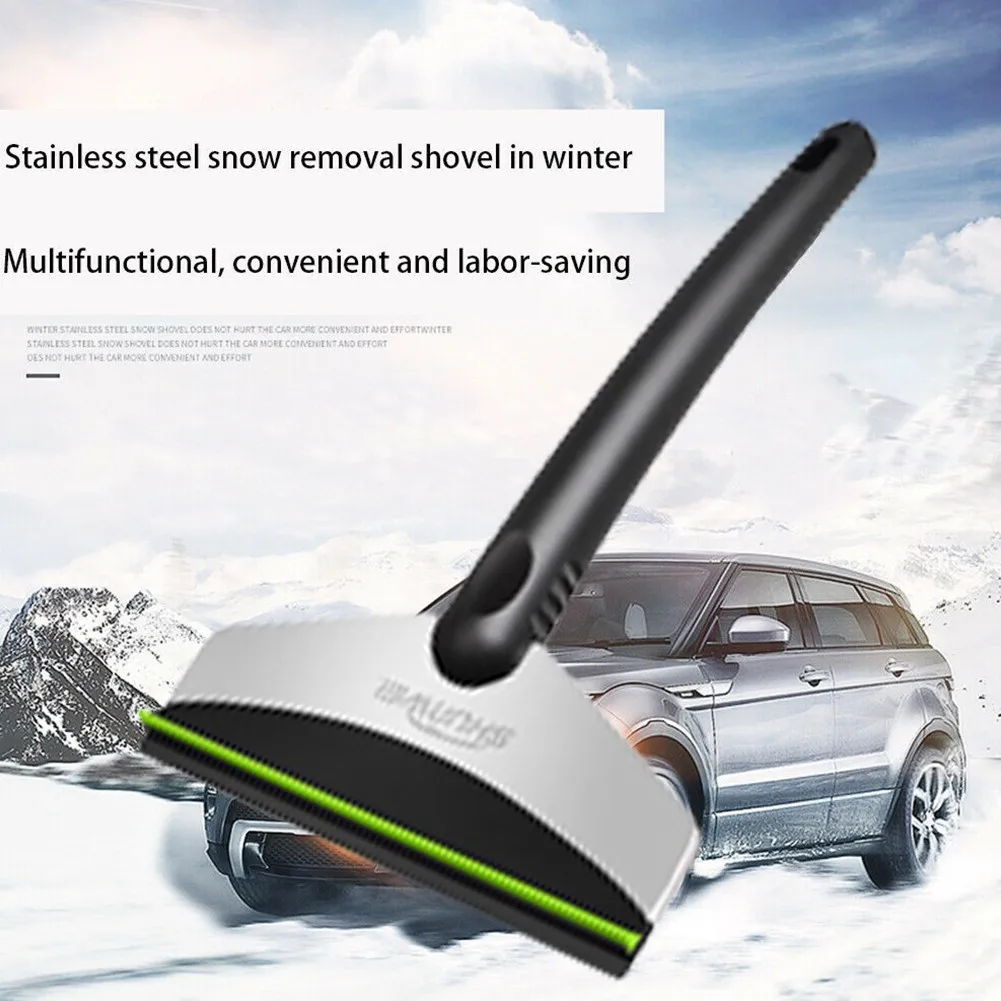

The Third Generation Of Ice Snow Shovel 24.5X14cm ABS Extra-long Handle Stainless Steel Quality