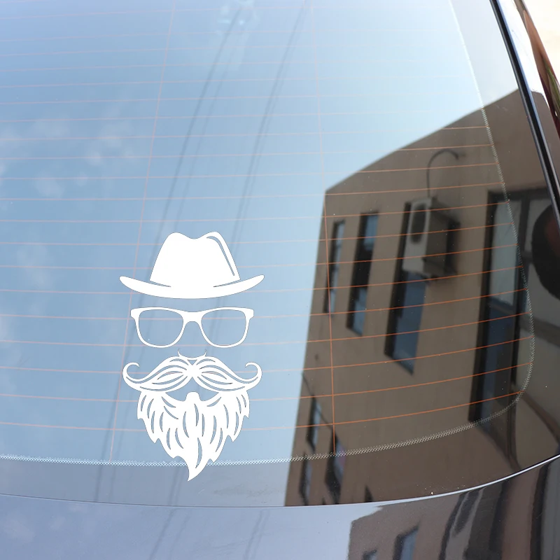 

YJZT 9.9X17CM Face Design Vinyl Decals Fashion The Whole Body Decoration Car Sticker C25-0989