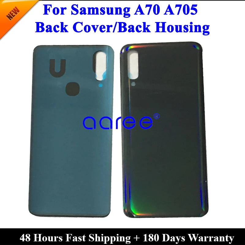 Заднее стекло для samsung A40 задняя крышка Корпус A50 корпуса Дверь с клеем A70