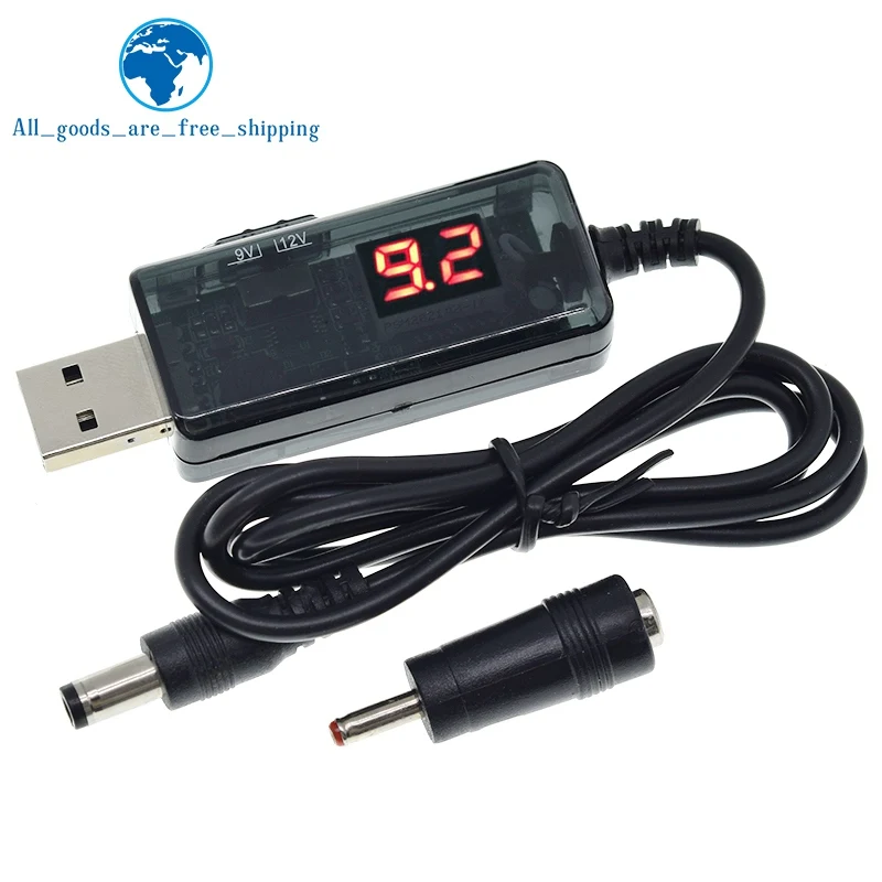 USB повышающий преобразователь постоянного тока от 5 В до 9 в 12 кабель + соединитель