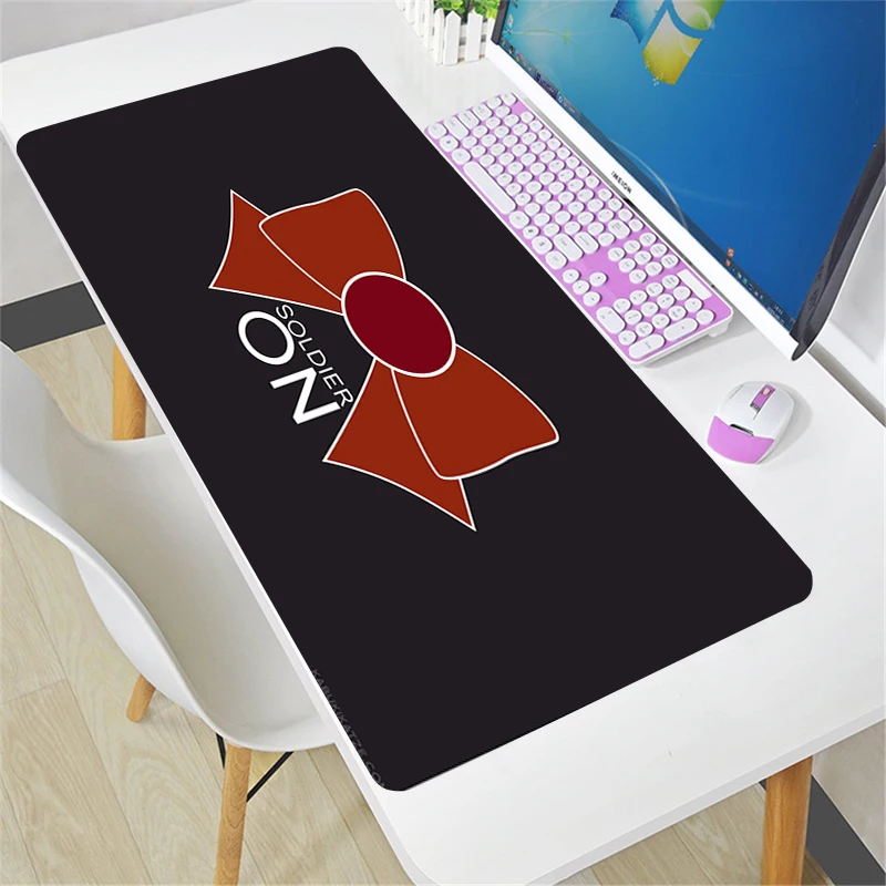 

90x40cm Big Mouse Pad Anime Gaming Accessories Varmilo Keyboard Desk Mat Gabinete Gamer Carpet Large Sailor Moon logo Mousepad