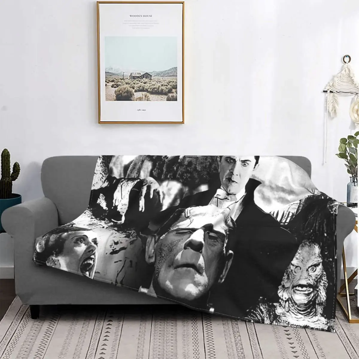 

Manta de monstruos clásica Universal, colcha de cama a cuadros, colcha con капуча, colcha, 220x240