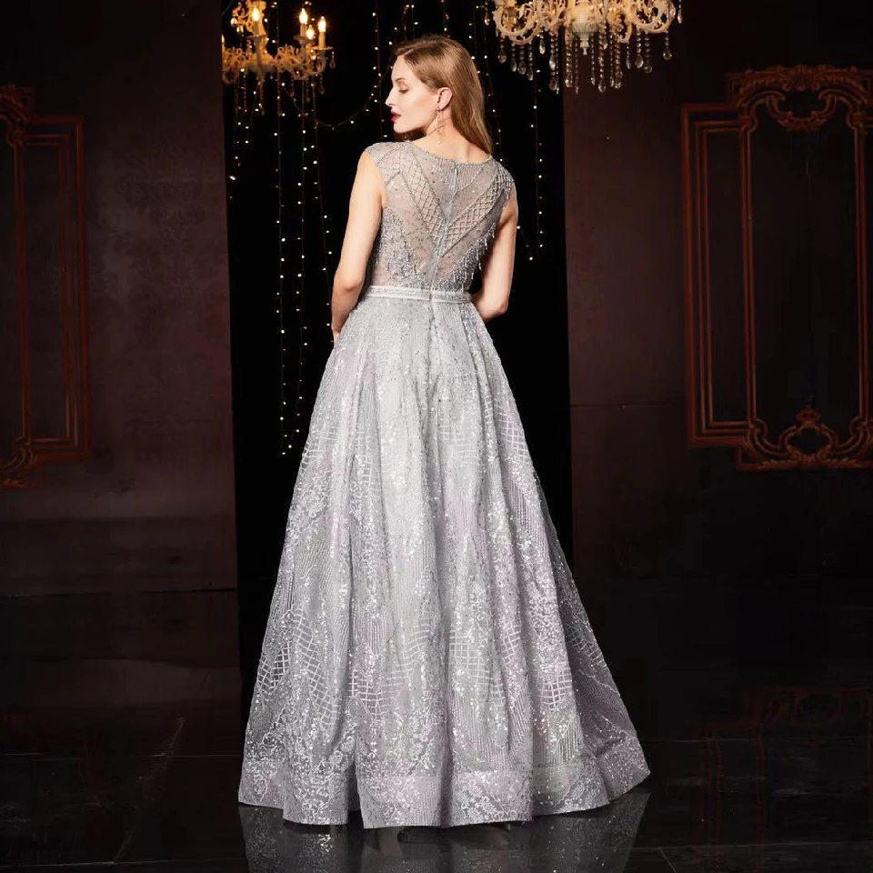 Lakshmigown вечернее платье Дубай блеск Seqin Выпускные платья Длинные Bling вечерние Для