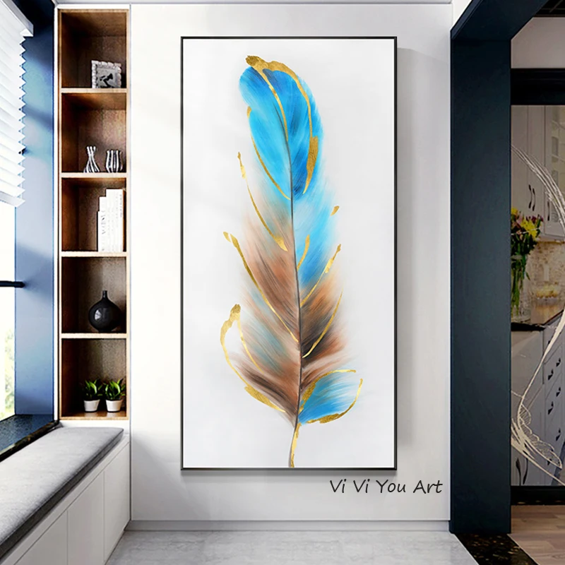 

Best Art Purple Blue Gray Yellow Abstract Oil Painting Canvas Handmade Painting Home Decor Oil Painting Artwork