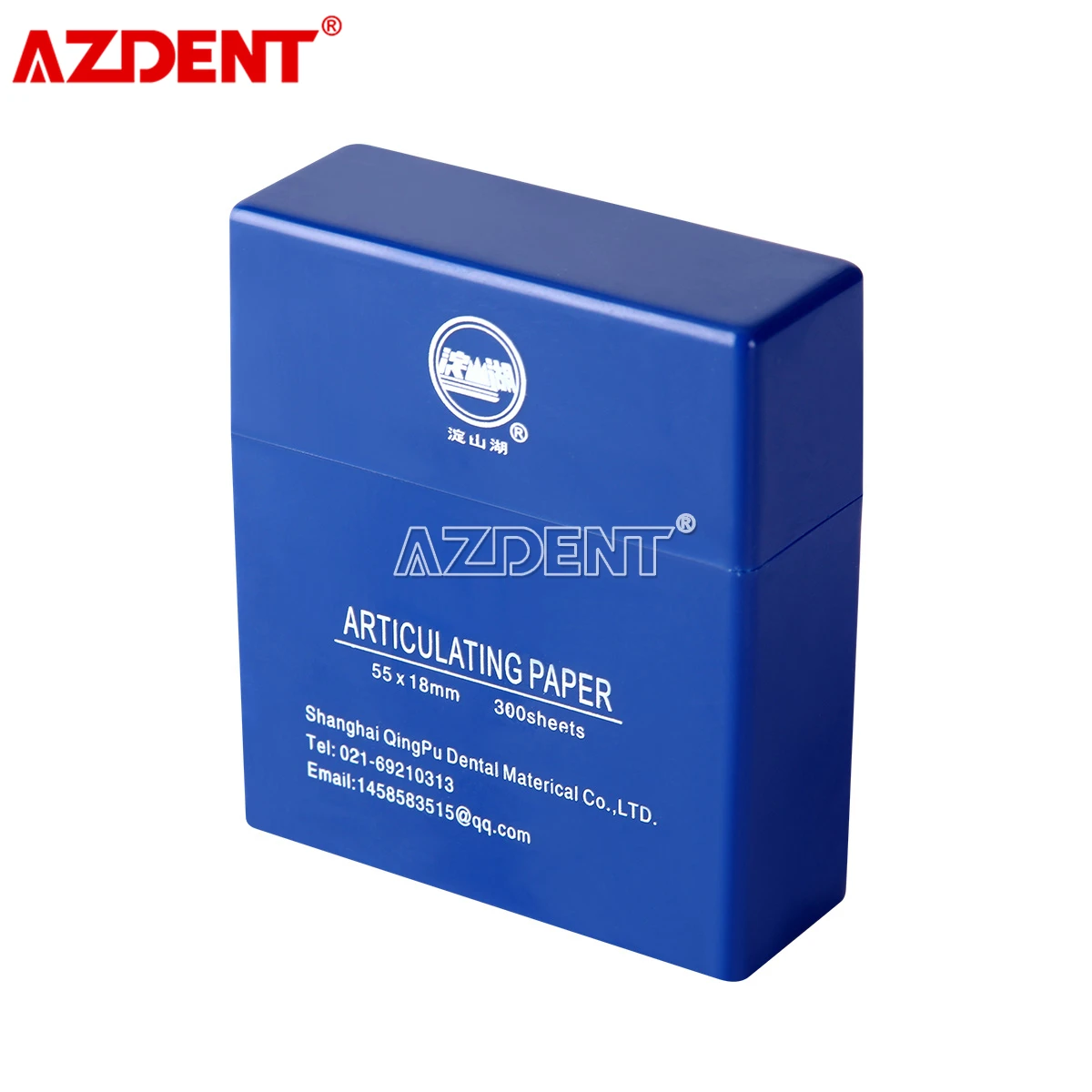 Полоски AZDENT Dental 55*18 мм синие шарнирные бумажные для стоматологии отбеливание