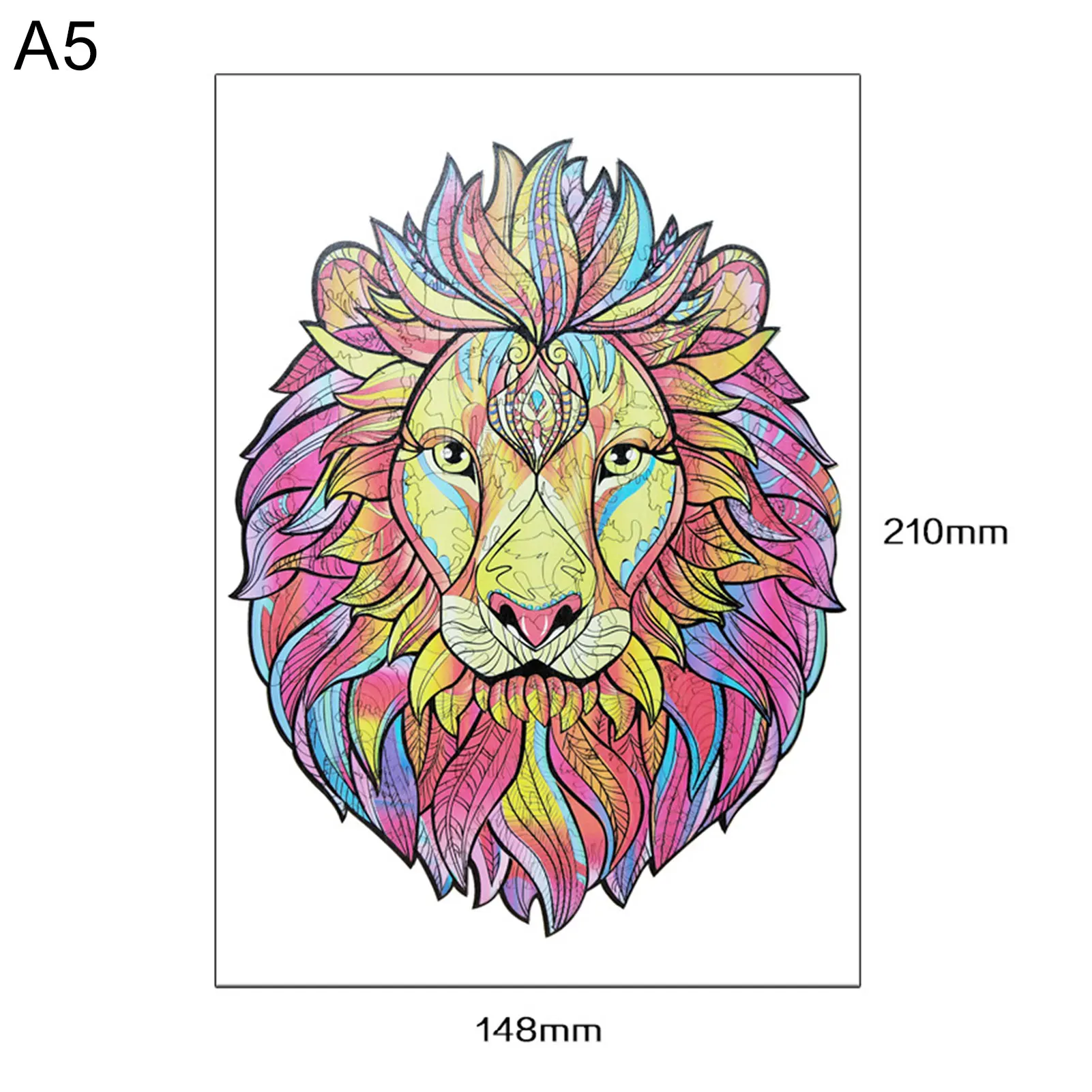 

Wooden Cartoon Lion-Design Adult Kids Toy Gift Puzzle Jigsaw Pieces Home Decor Kids Educational Toys for Children Gifts