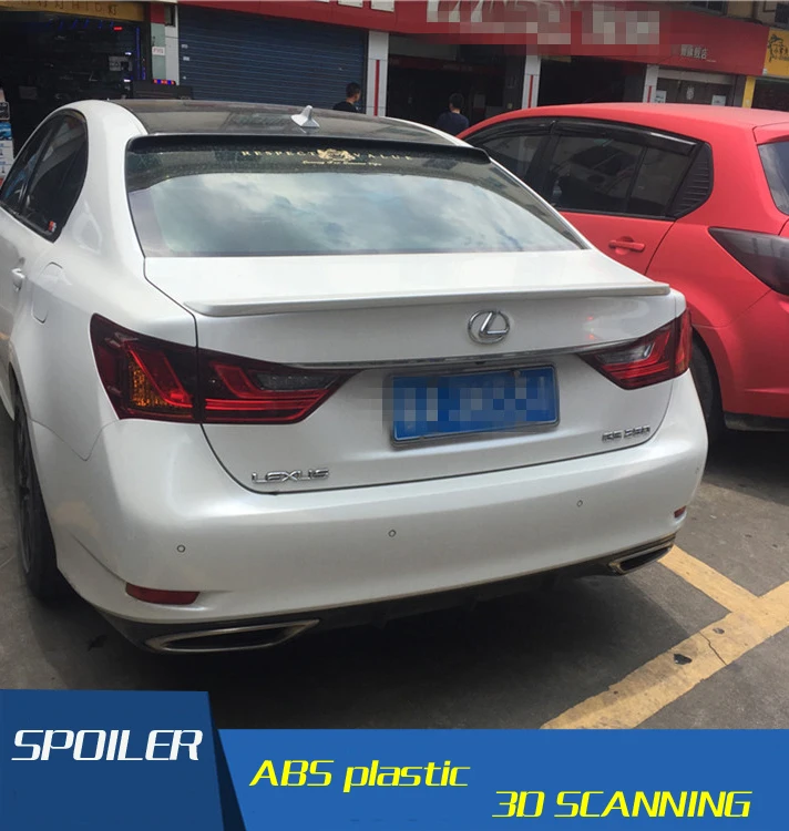 Спойлер для Lexus GS250 GS300 АБС пластик Цвет задних крыльев автомобиля задний спойлер