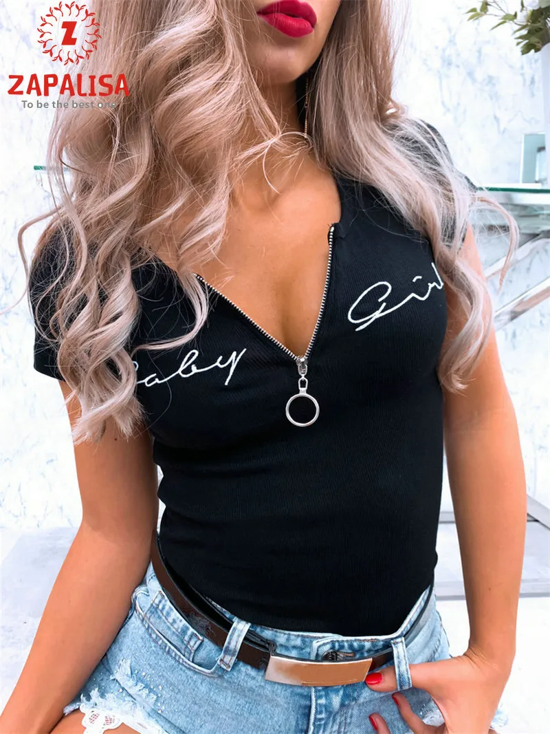 Женская футболка с буквенным принтом круглым вырезом и | одежда