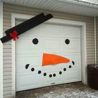 16pcsset diy christmas snowman decoration outdoor garage door decorations for home christmas holiday diy snowman xmas decor