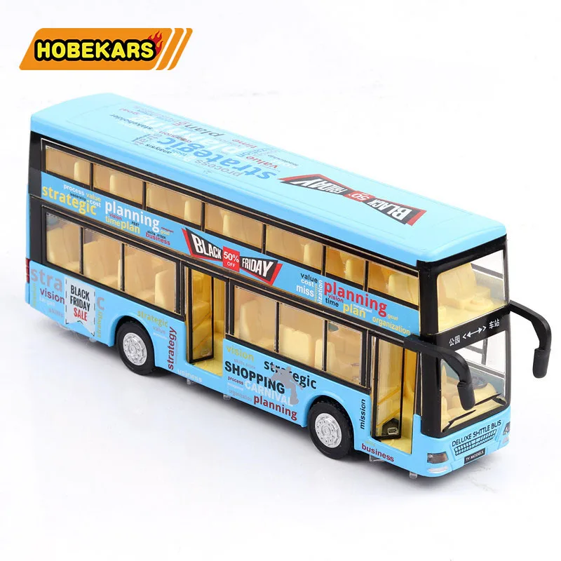 Двухэтажный автобус в гонконгском стиле модель 1/36 года металлические