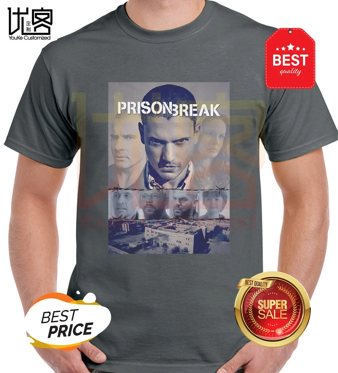 Новый побег из тюрьмы Майкл Скофилд серии ТВ нового сезона футболка для мужчин и