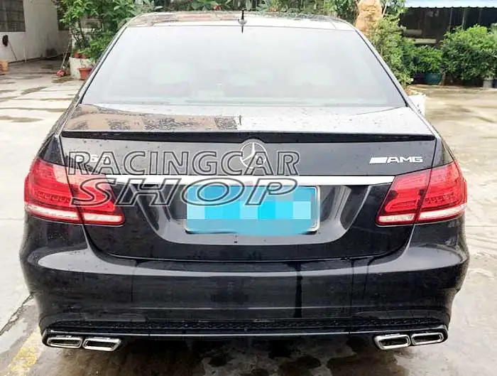 E63 черная серия диффузор/выхлопные трубы комбо для W212 e-класс E200 E220 E250 E300 E350 E500 E550 AMG Спорт бампер 2014UP M043F