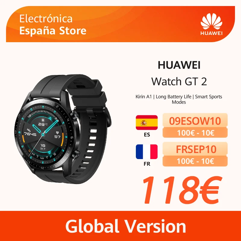 

Оригинальные умные часы HUAWEI GT 2 GT2, Смарт-часы с оксиметром в крови