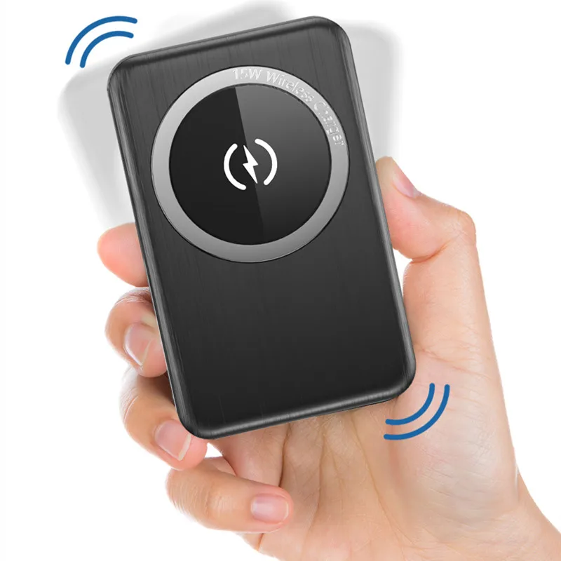 

Magnetic Power Bank 15W Wireless Charger 10000mAh Power Pack For iPhone 12 Mini Pro Max Xiaomi For MagSafe PD20W Mobile Power