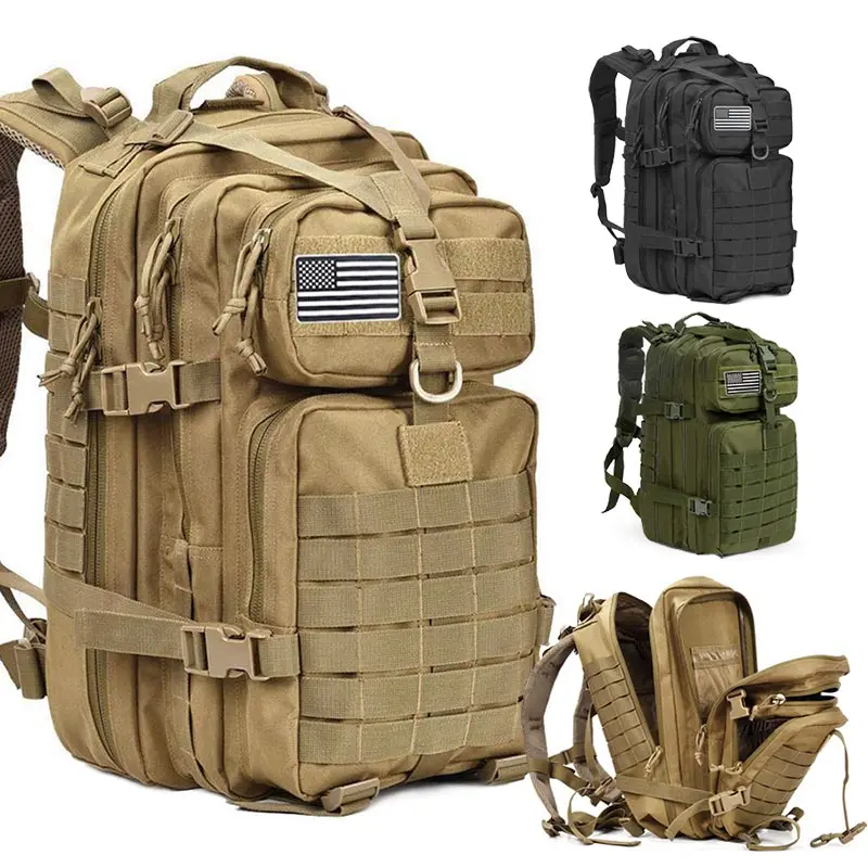 Beste 50L Capaciteit Mannen Militaire Tactical Grote Rugzak Waterdichte Outdoor Sport Wandelen Camping Reizen 3D Rugzak Tassen Voor Mannen