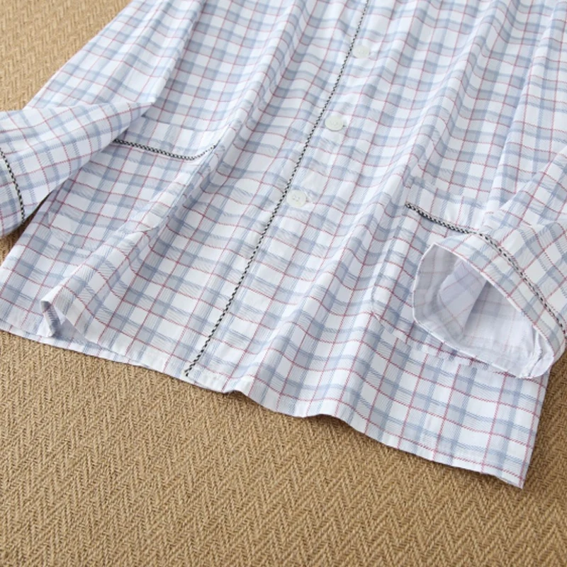 Мужские пижамы весна-осень хлопок повседневный мужской новый пижамный комплект