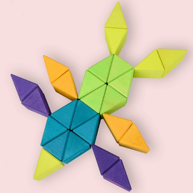 

72Pcs Big Triple-Cornered Building Blocks DIY Stacking Toys Early Childhood Educational Toy