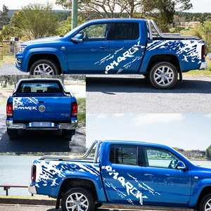 3 шт., автомобильные наклейки mudslinger на боковую дверь, заднюю дверь, полоски, графические виниловые наклейки 4x4 для внедорожника, наклейки для AMAROK 2009-2019