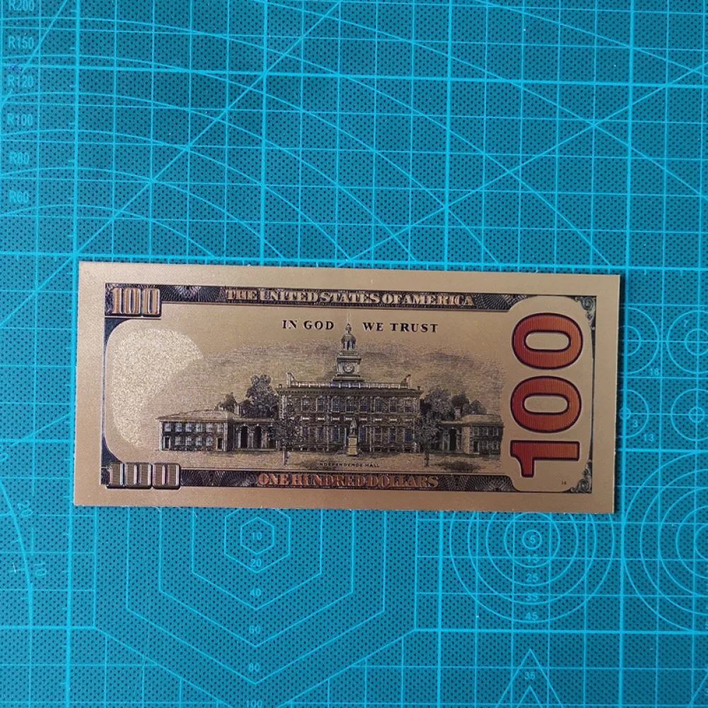 

10pcs America Gold Banknote USD 100 Dollars Gold Foil Plated United States Banknotes Valued Collection Souvenir