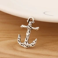 20 pieces tibetan silver anchor hooks charms pendants beads for necklace bracelet jewellery making accessories 20x18mm