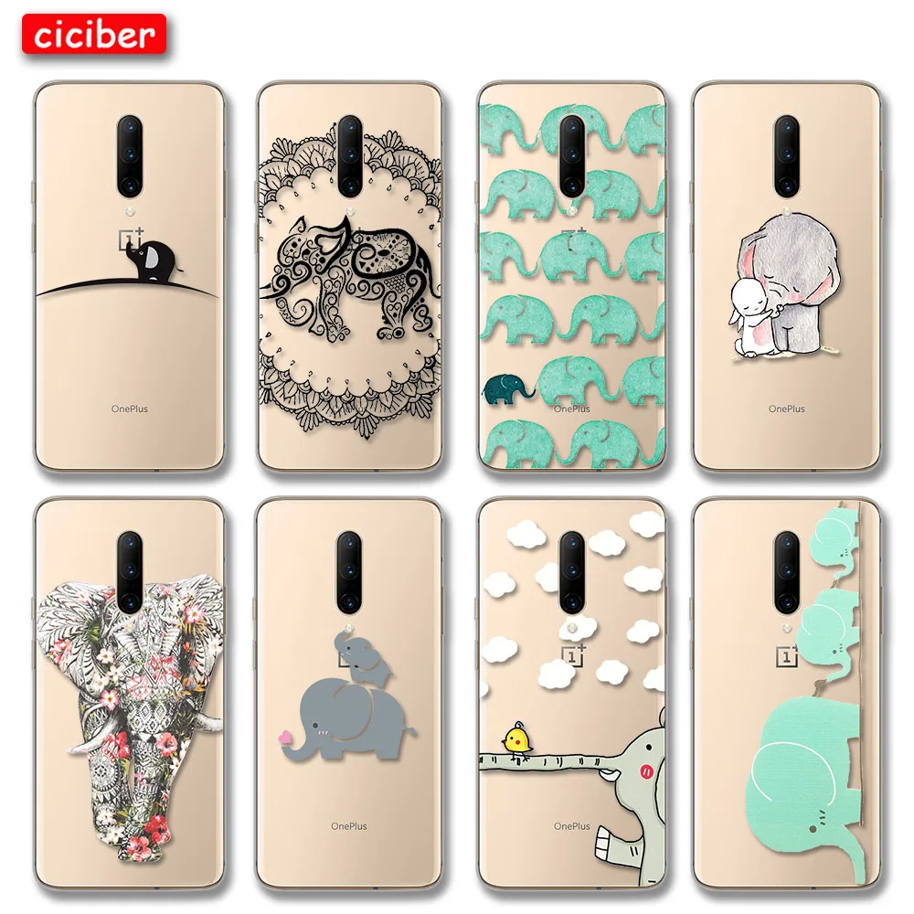 

Elephant Case For Oneplus 9 9R 8 8T 7 7T 6 6T Pro Nord N10 N100 Cover For 1+9 1+8 1+ 7 1+ 6 T Pro Soft Silicone TPU Phone Fundas