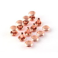 rose gold double cap leather rivets fastener snaps metal rivet studs leather craft clothesshoesbagsbelts repair