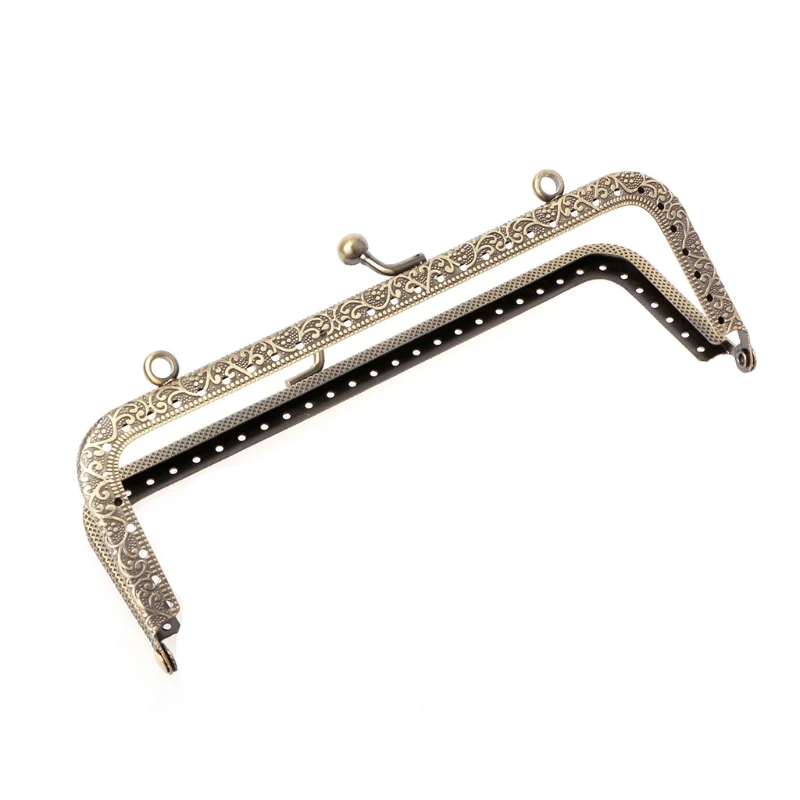 THINKTHENDO 1pc Useful Metal Frame Kiss Clasp For Handle Bag Purse DIY Accessories 15cm