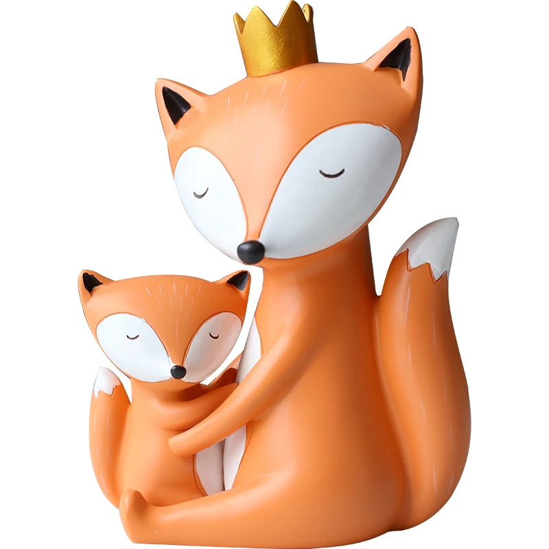 

Healing Nordic cute rabbit fox small ornament creative living room children's room table decoration small decoration