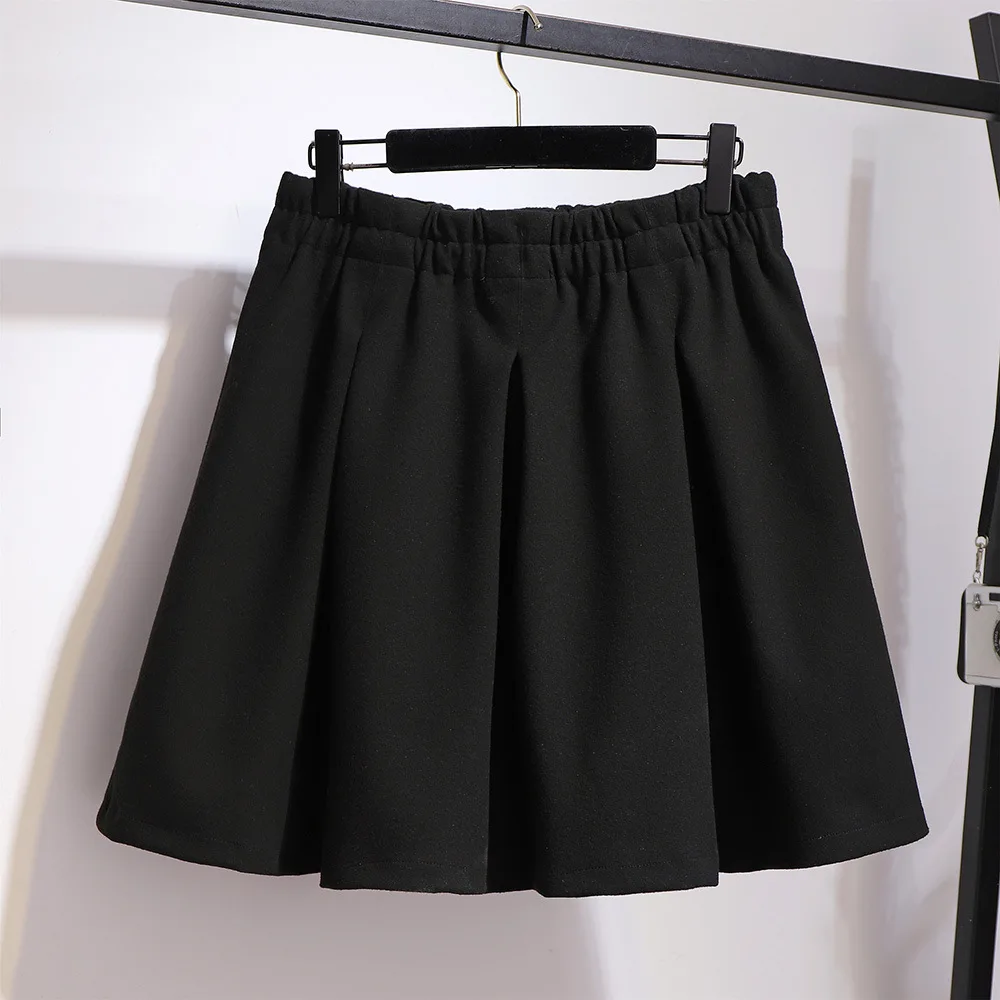 Женская плиссированная мини-юбка с поясом на резинке большого размера | одежда
