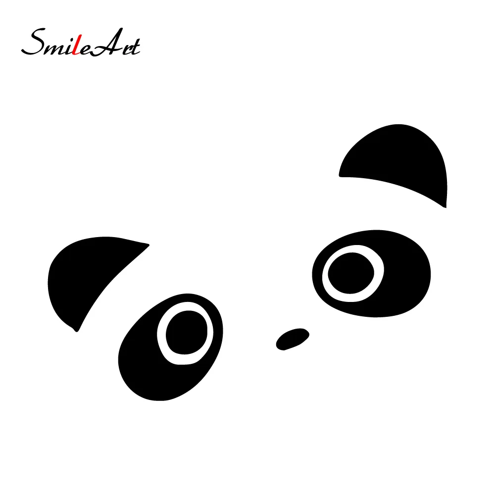 Красочная панда углеродная наклейка на заднюю дверь боковое окно автомобильная