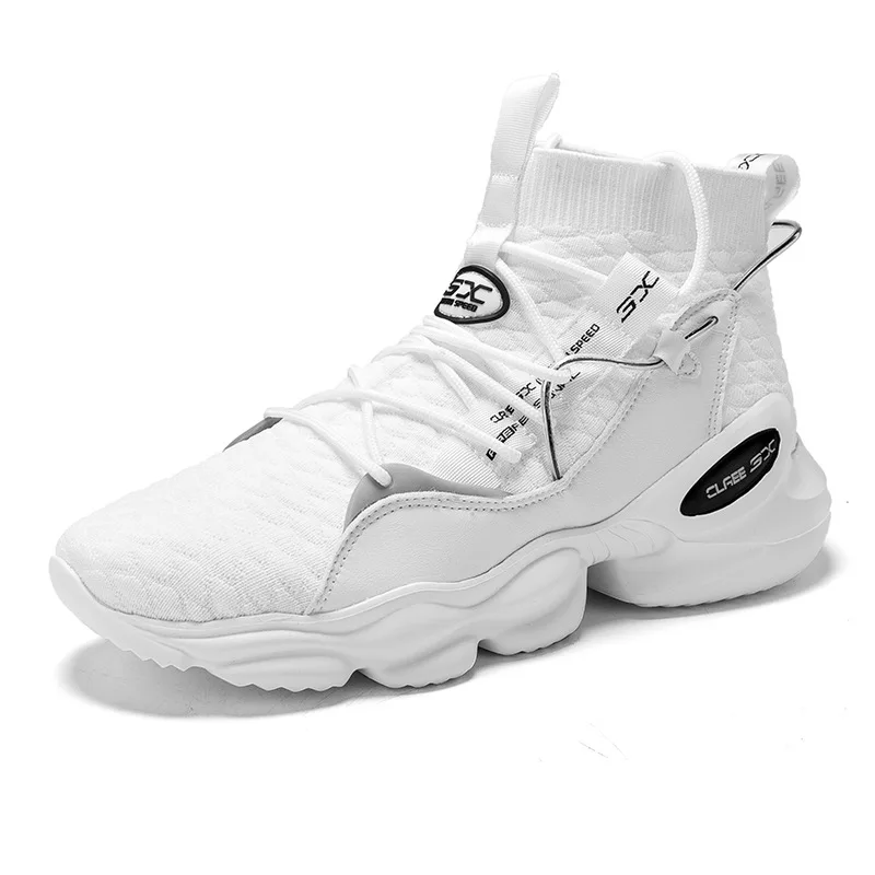 New Style Fashion High Top Running Shoes for Men Breathable Sports Athletic Comfortable Soft Walking Shoes Mens Sneakers