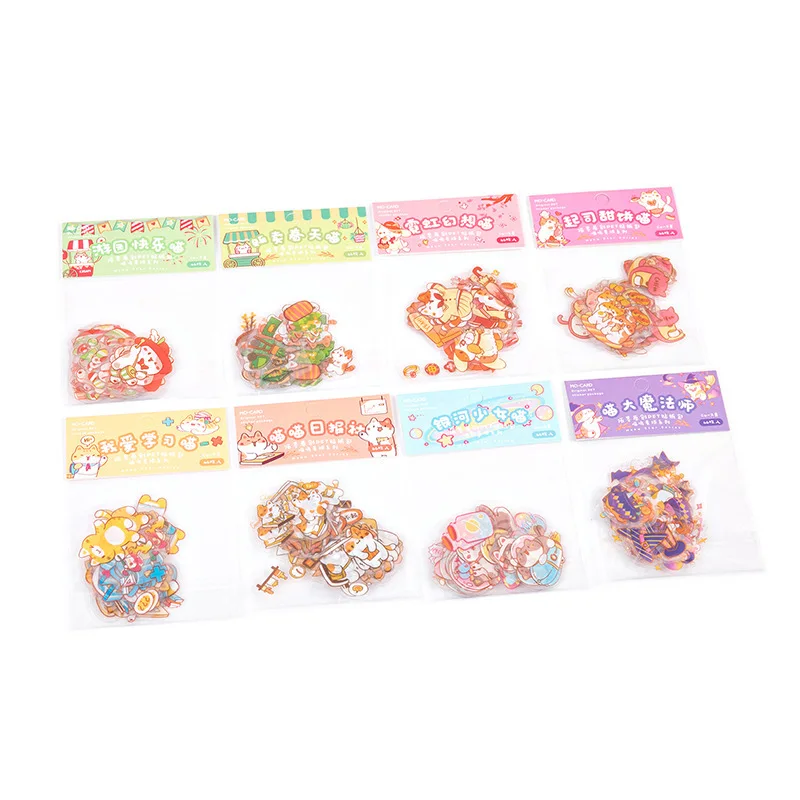 

46pcs/set Cartoon Cute Hand Account Pet Sticker Pack Cute Animal DIY Material Decoration Style Stationery Sticker Art Supplies