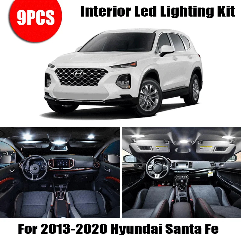 Для Hyundai Santa Fe DM ix45 2013 2019 2020 автомобильные аксессуары белый Canbus без ошибок