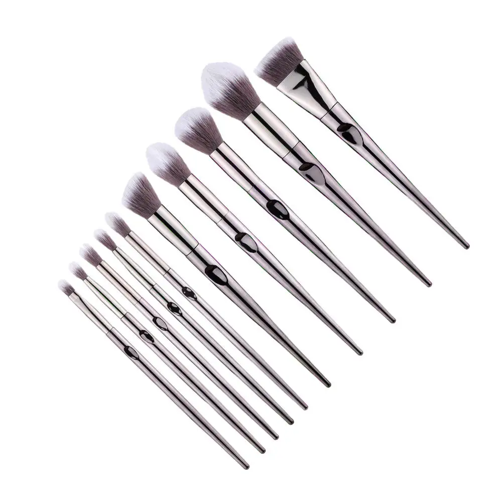 10 шт./компл. набор кистей для макияжа из розового золота профессиональная основа
