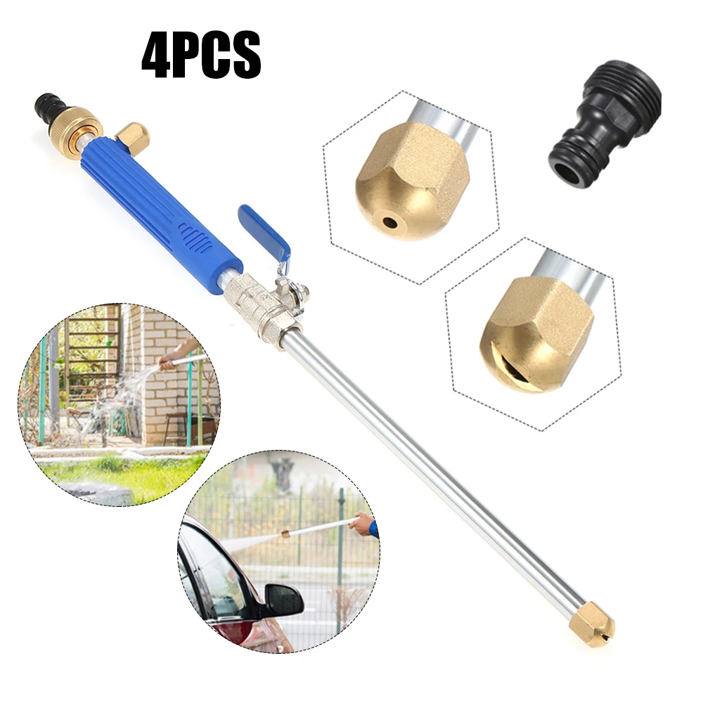 Blue 4pcs Высокого давления автомойка пистолет для мойки устройство портативная машина для очистки автомобиля водяной пистолет разбрызгиватель инструмент для очистки - Цвет: Blue 4pcs