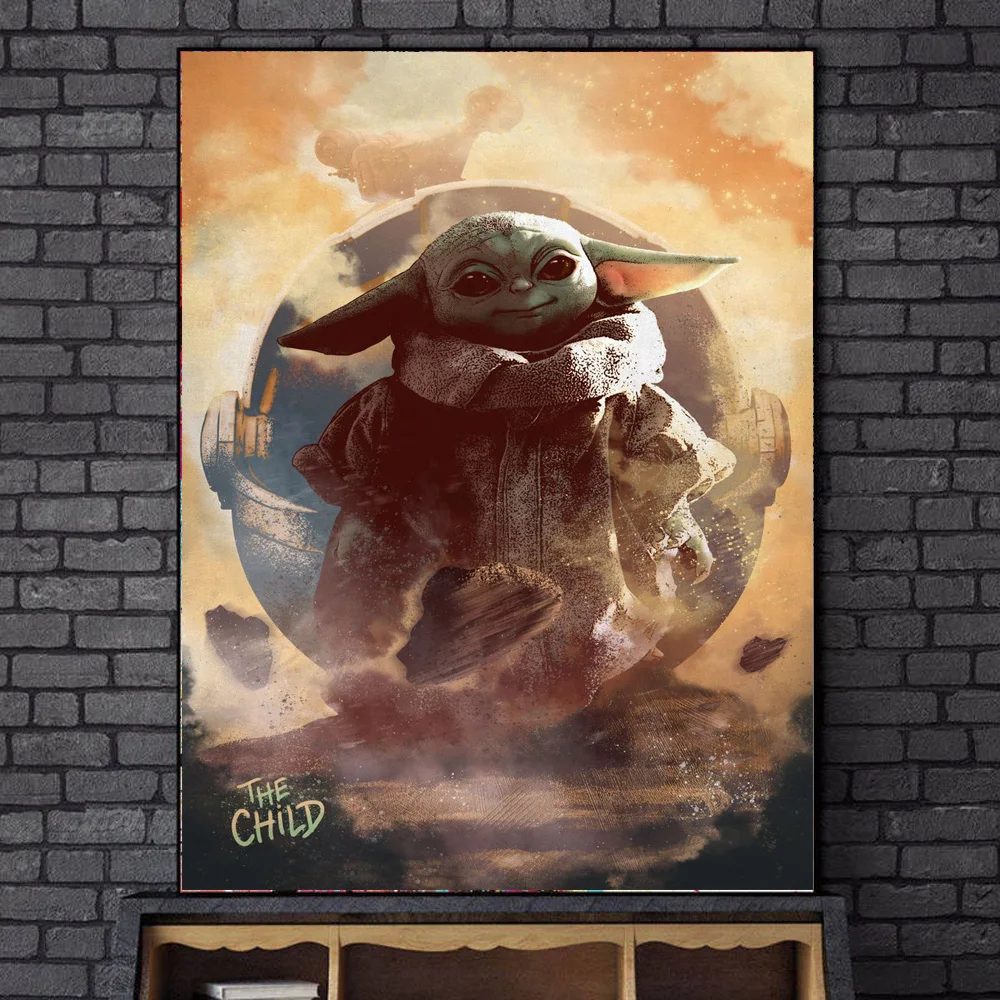 Картина на холсте с героями Звездные войны Disney плакаты и принты персонажами