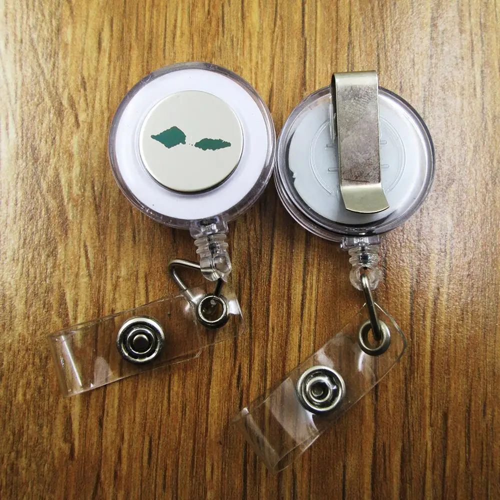 

Samoa ID Badge Reel gift for him/her friend family retractable recoil id badge holder work fun