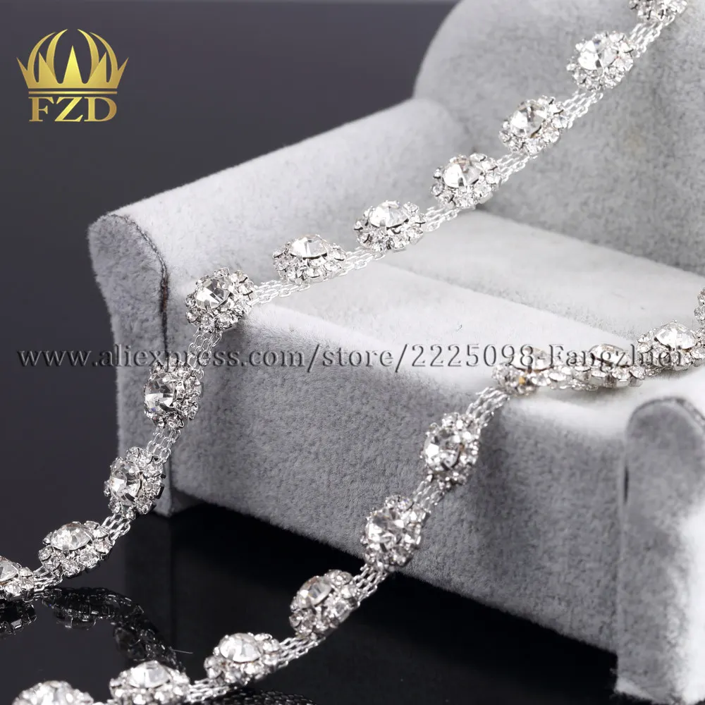 Wholesale 30 Yard 11mm Clear Rhinestone Chain For DIY Jewelry Cup Chains Trimming Rhinestones Garment Sash Belt | Дом и сад