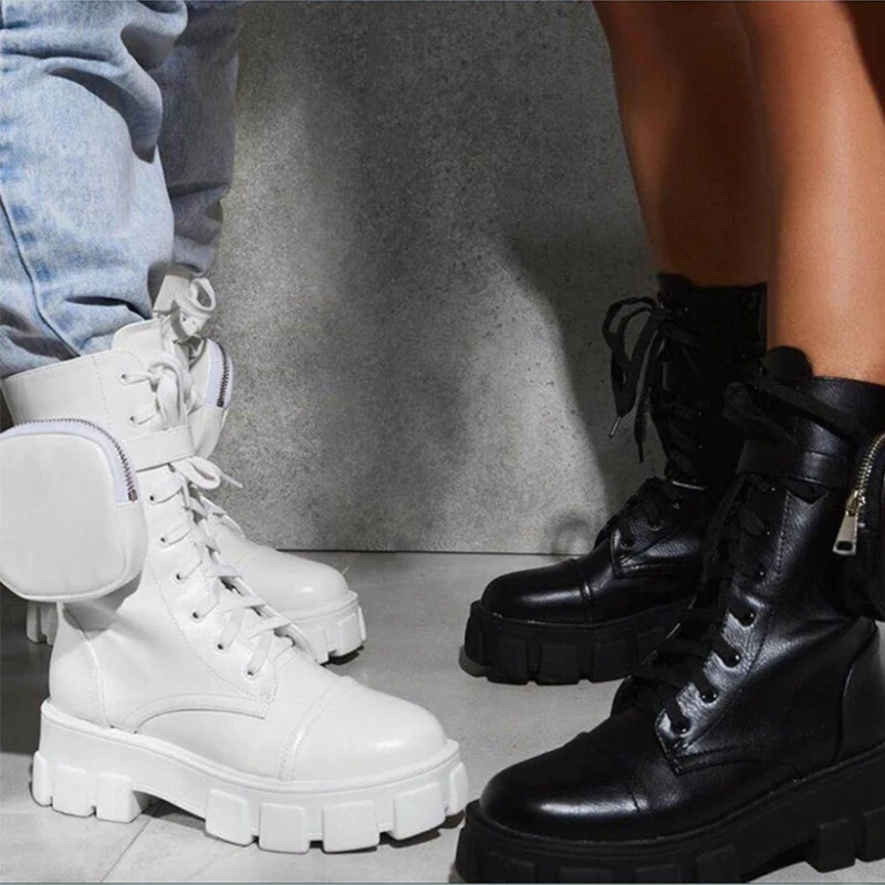 

Punk Style Platform Women Boots Women's Motorcycle Fashion Ladies Boots Shoes Women Ankle Winter Shoes Platform Ankle Boots