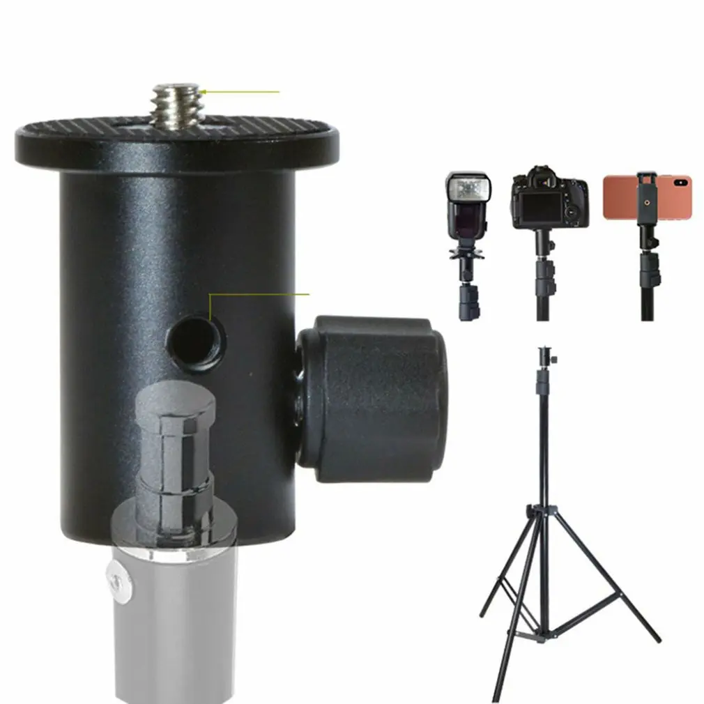 

1pc Ball Head For Camera Tripod LED Light Flash Tripod Bracket Holder Mount 1/4 Hot Shoe Adapter Cradle Accessories