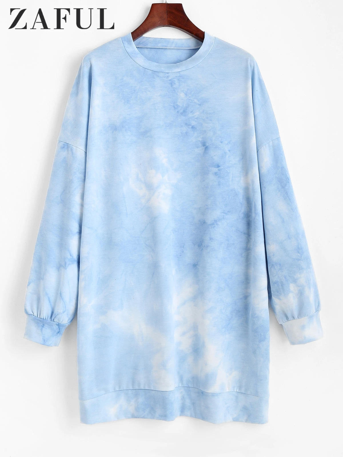 

Женское платье-Свитшот оверсайз с длинным рукавом и круглым вырезом