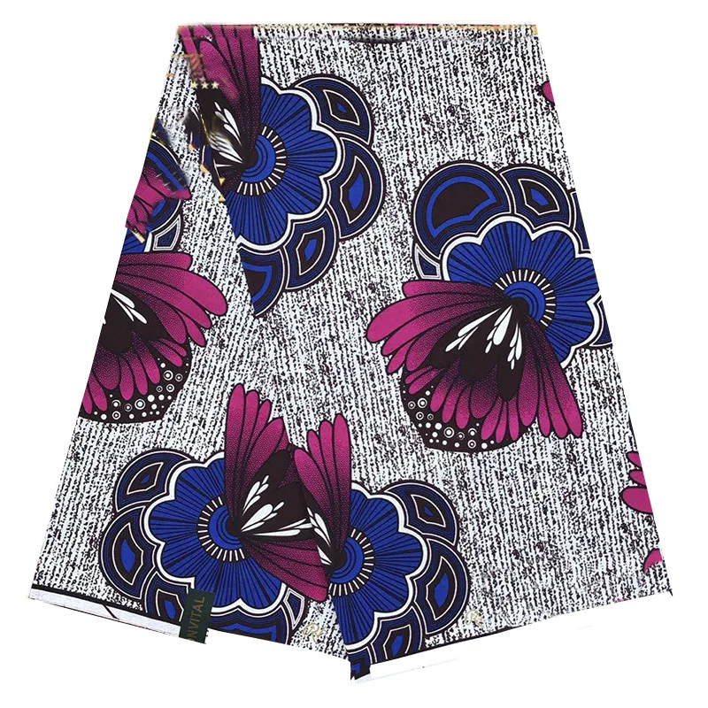 100% хлопок настоящая вощеная ткань с принтом африканская Анкара настоящий